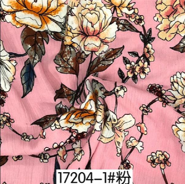 Rayon Dark Floral Printed Fabric for Dress Making